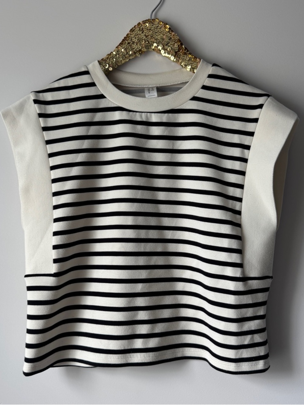 Spanx black and white AirEssentials stripe top